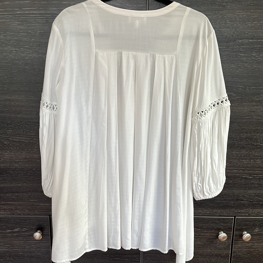SOLD‼️Like New APRICOT Cream Boho Blouse Small-Med Size 8 - Picture 5 of 7